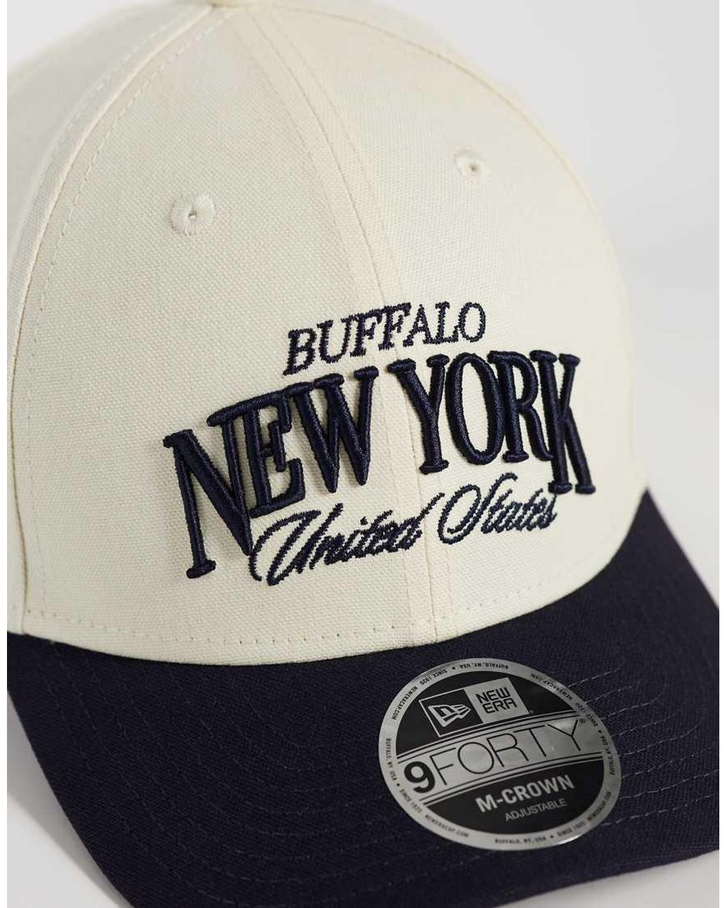 KTZ White 9forty Wordmark New York Slogan Contrast Peak Cap