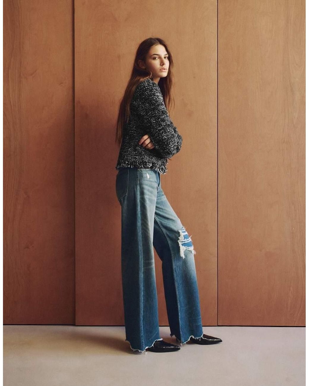 Pull&Bear Brown Fringed Jacket