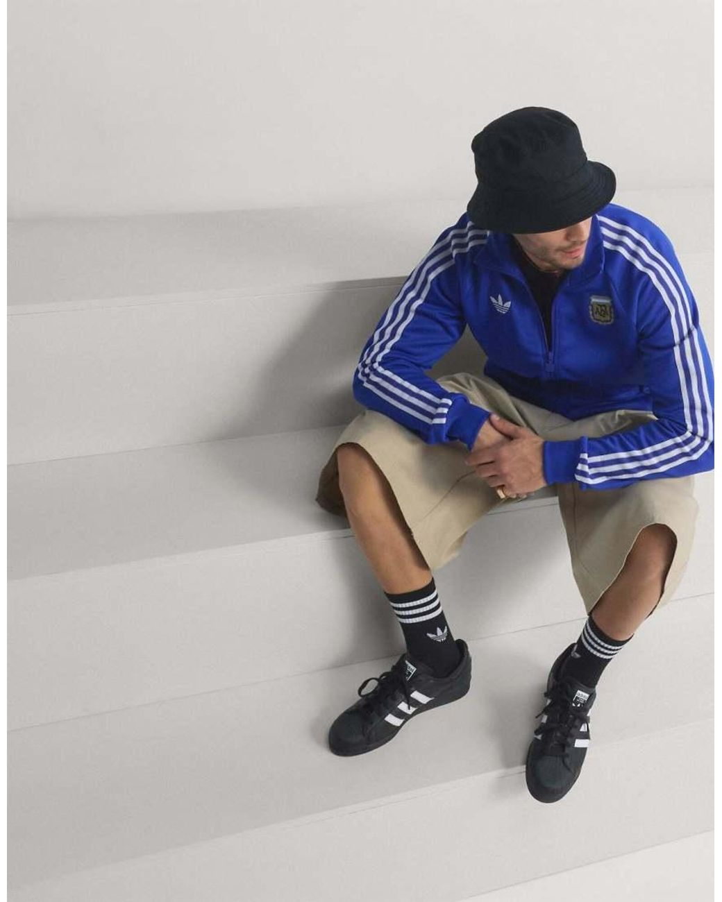 Adidas Originals Blue Football Argentina Originals Track Top Jz6305 for men