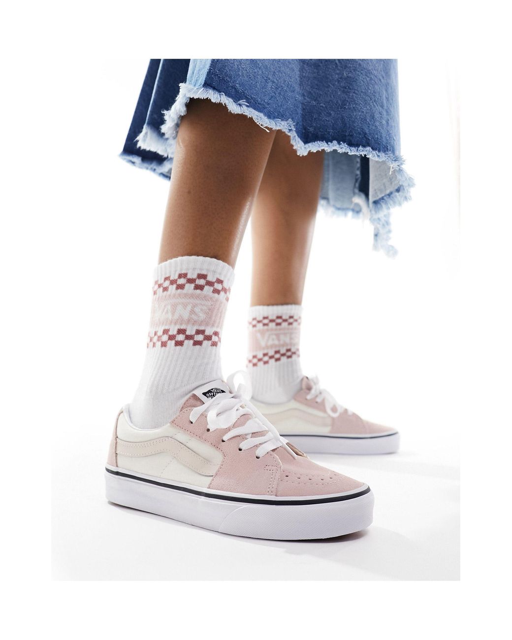 Vans sk8 best sale low pink