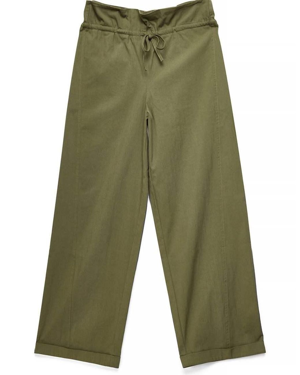 NA-KD Green X Charlotte Olivia Folded Waist Detail Trousers
