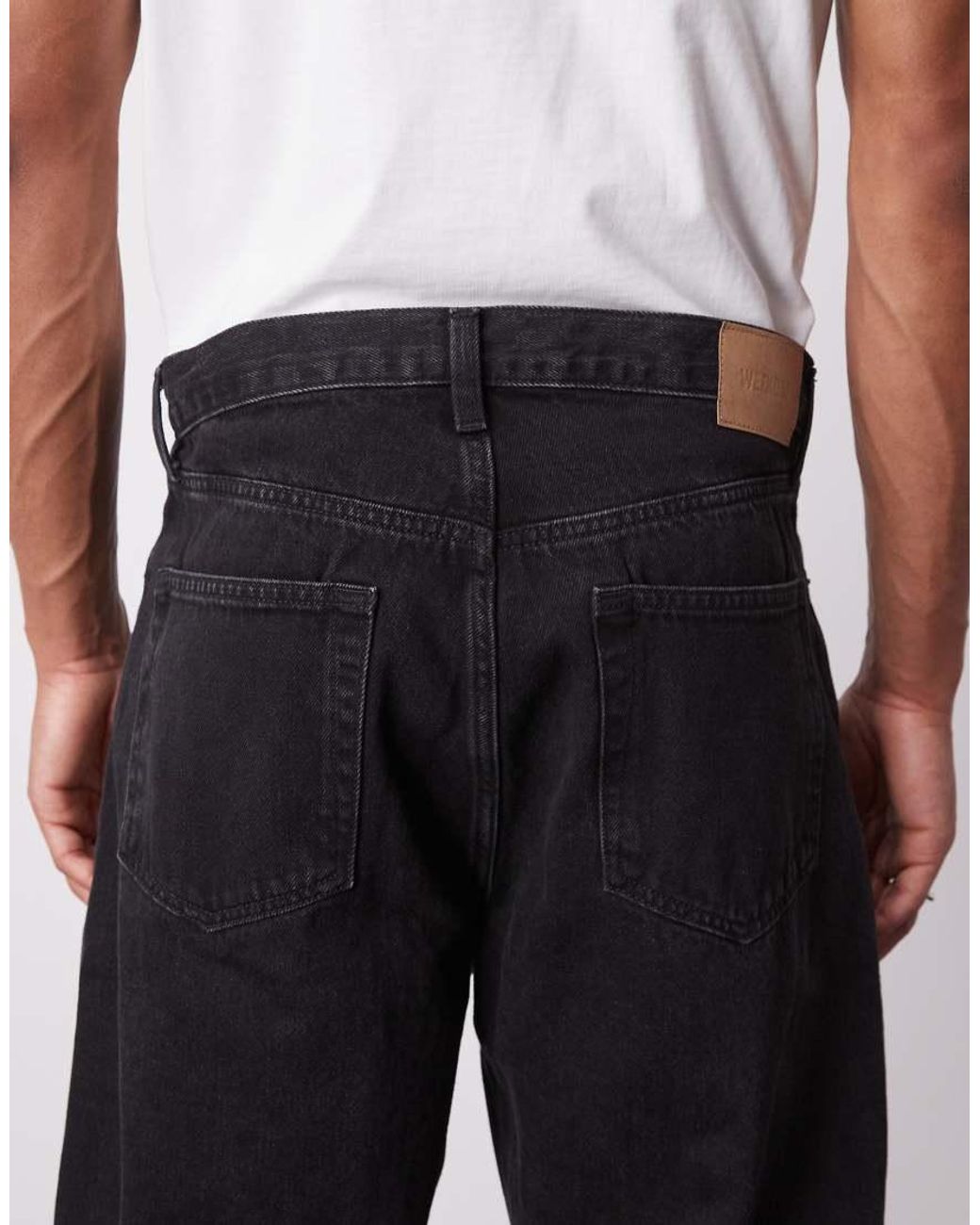 Weekday White Ray Relaxed Fit Tapered Jeans for men