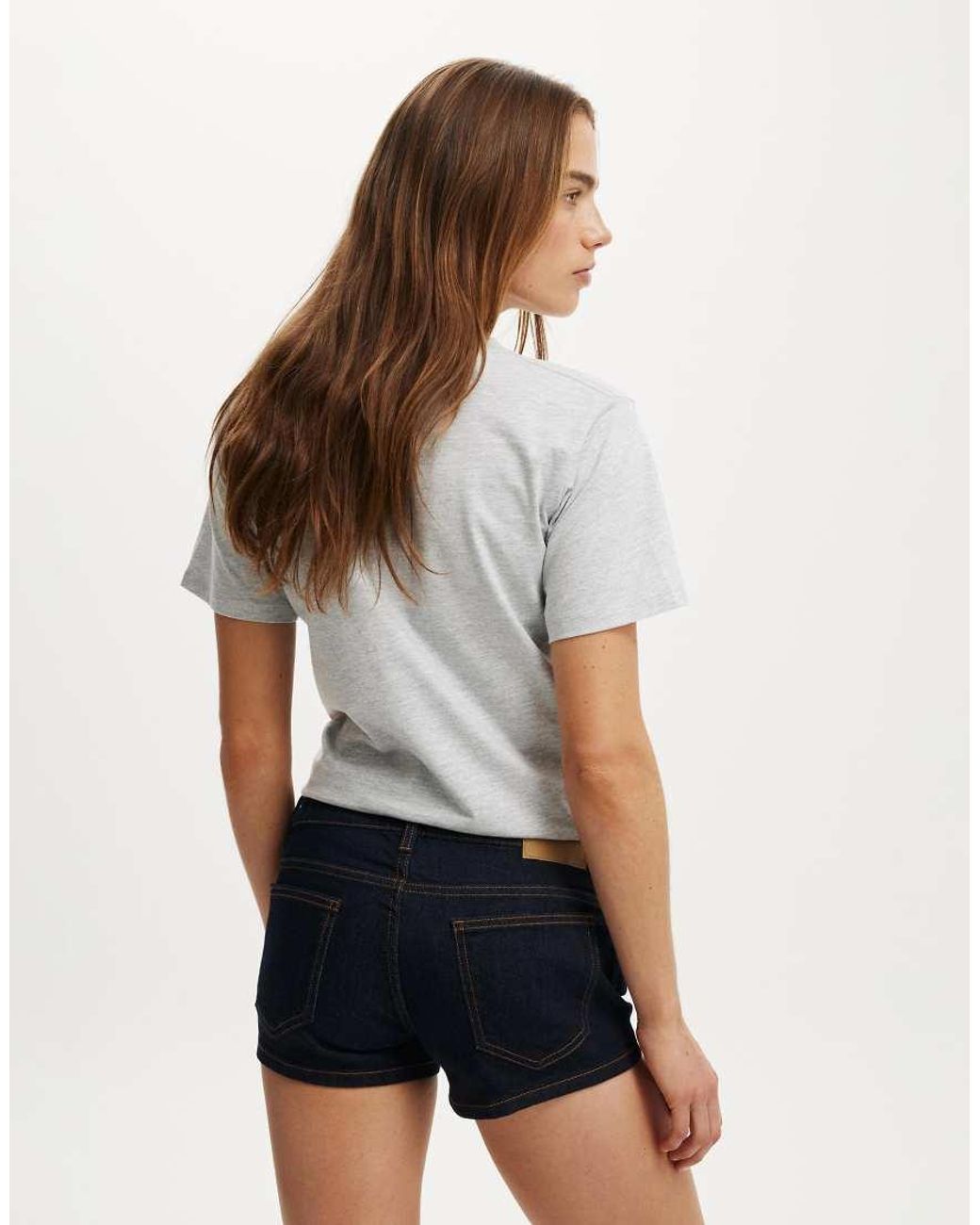 Cotton On White Micro Low Denim Short