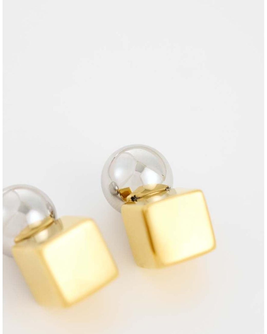 TOPSHOP Metallic Freya Stainless Steel Two Tone Stud Earring