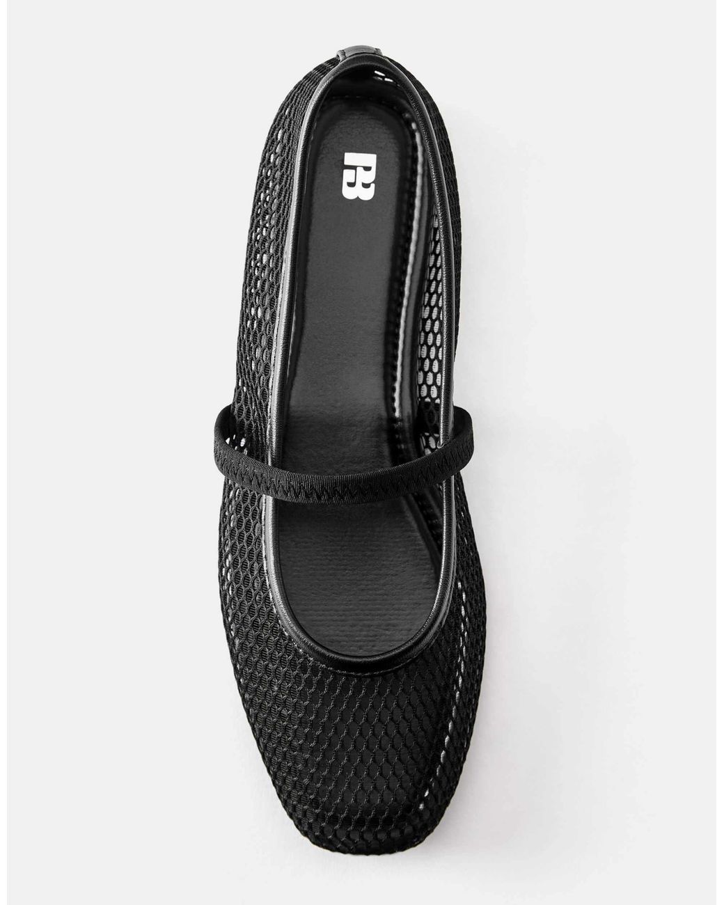 Pull&Bear Black Mesh-ballerinas