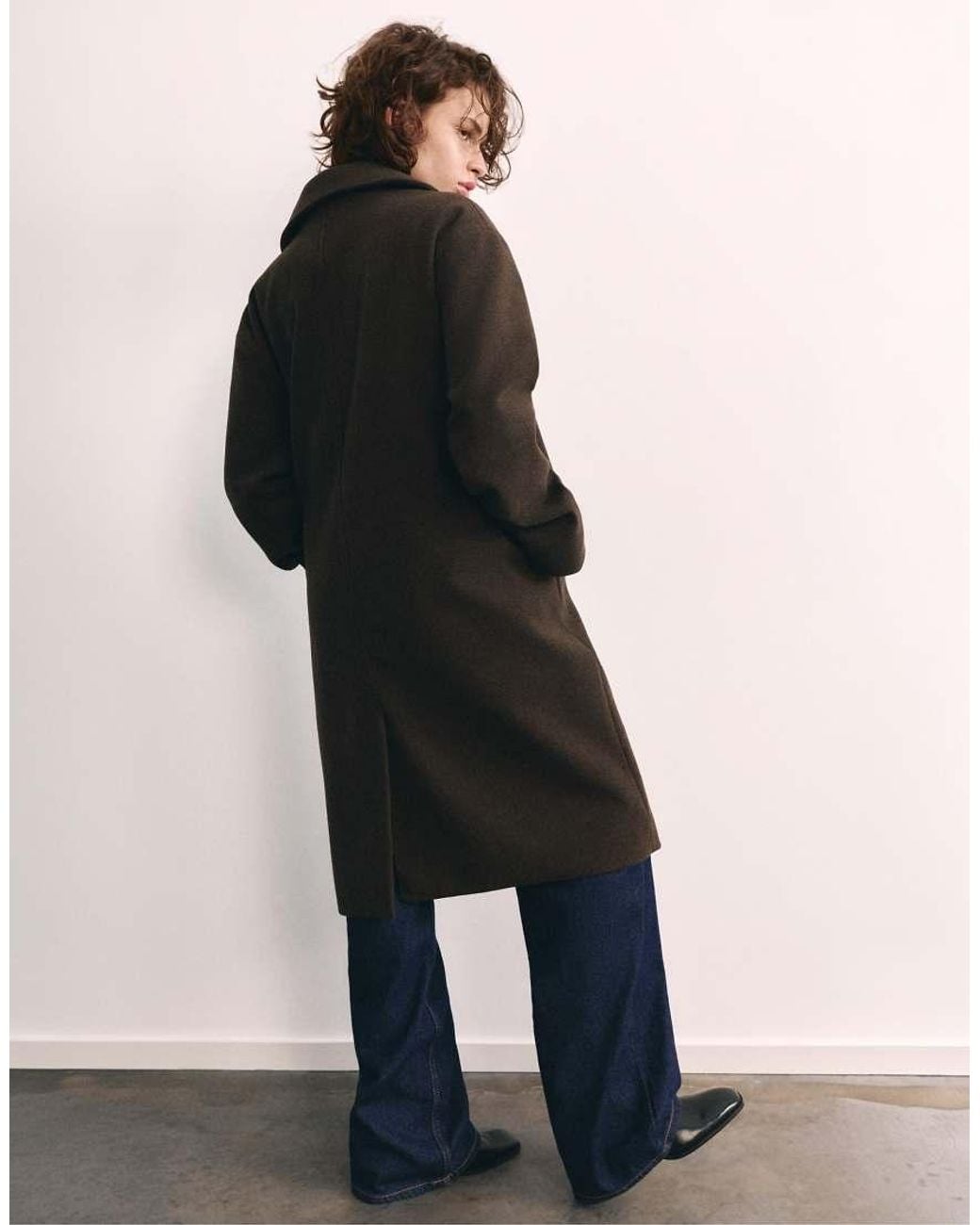 Pull&Bear Blue Double-button Coat