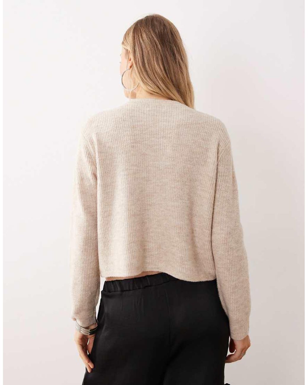 Jdy Natural Bow Details Knitted Cardigan