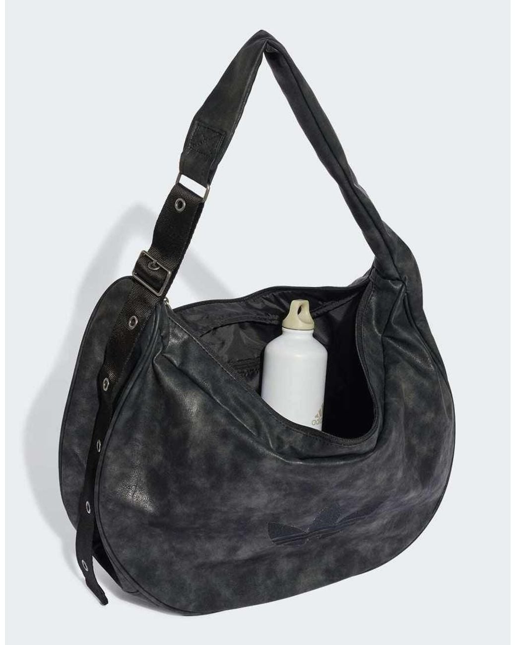 Adidas Originals Black Pu Studs Moon Bag