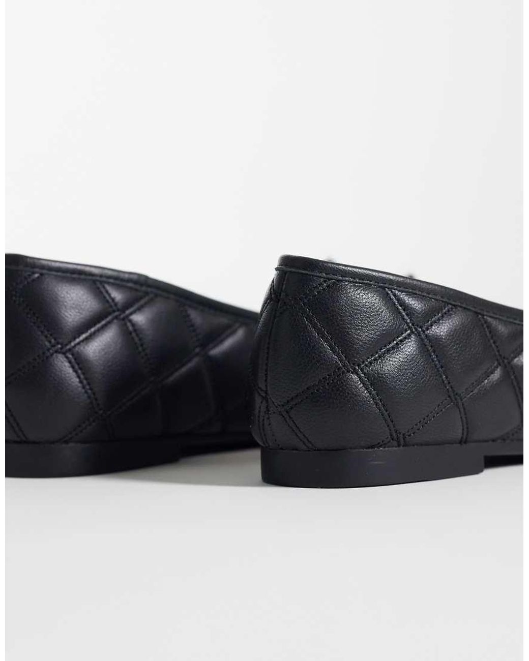 Tommy Hilfiger Black Quilted Ballet Pump