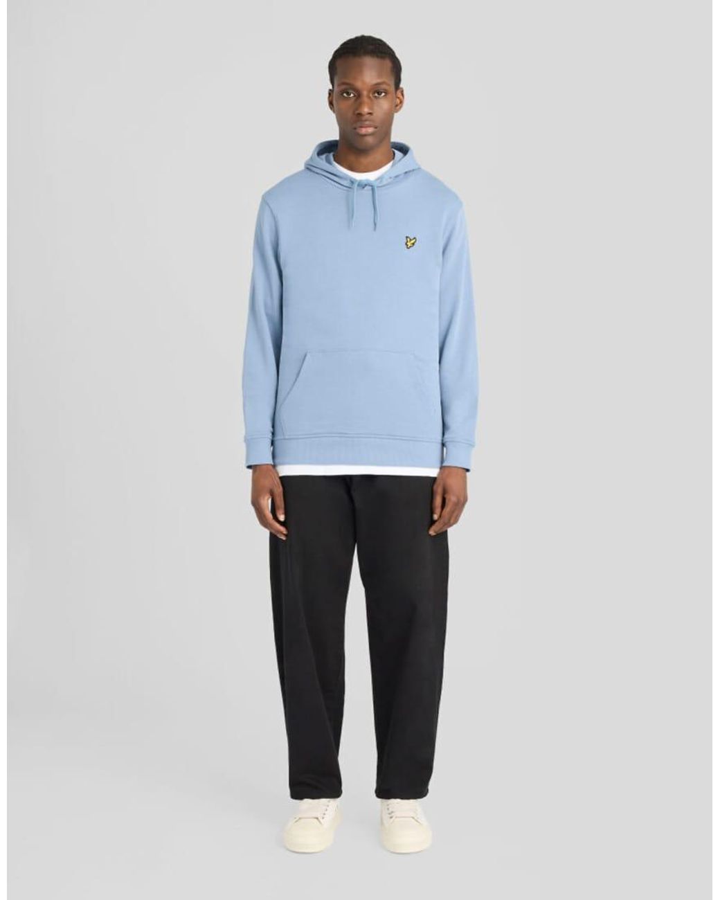 Lyle & Scott Blue Loopback Cotton Hoodie for men