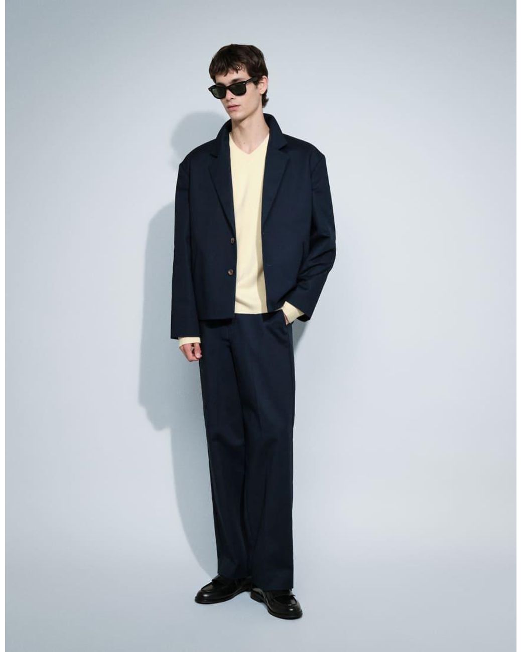 ASOS Blue Boxy Suit Jacket for men