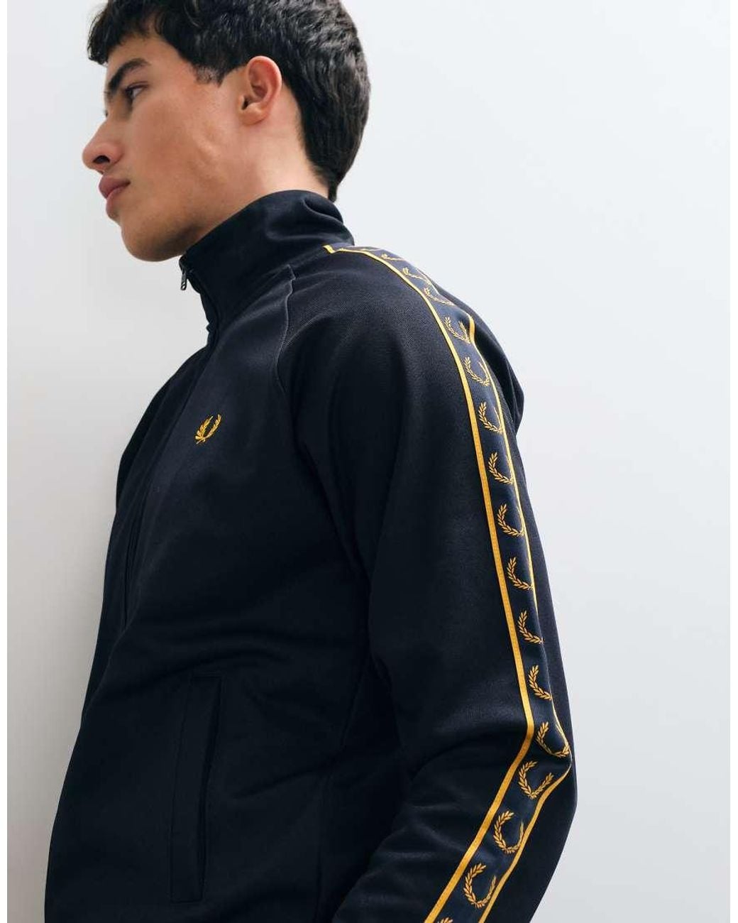 Fred Perry Blue Contrast Tape Co-ord Track Jacket for men