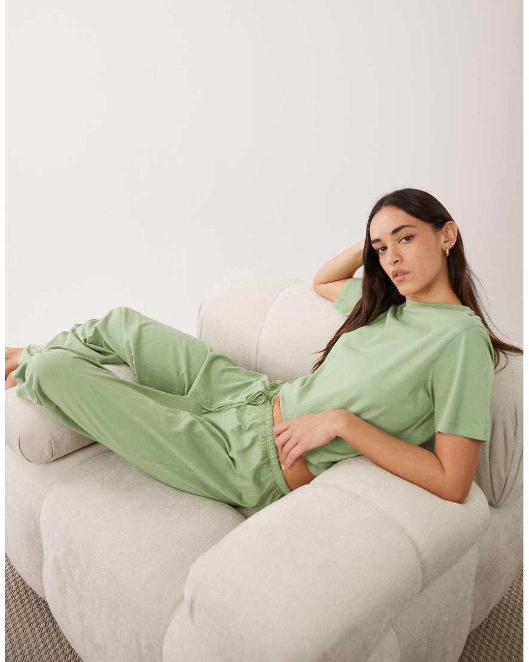 ASOS Green Mix & Match Cotton Pyjama Trouser