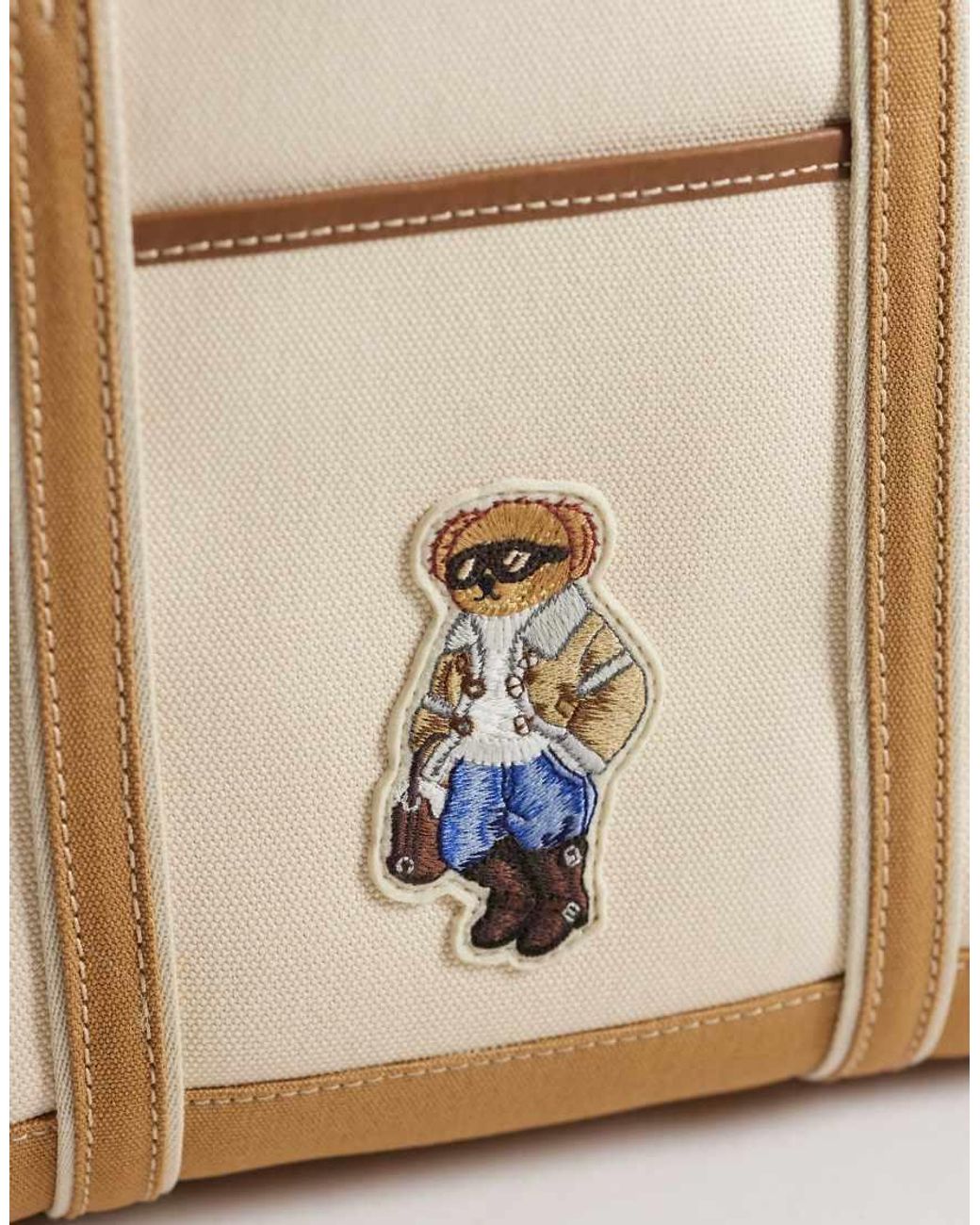 Polo Ralph Lauren Natural Bear Print Small Tote Bag