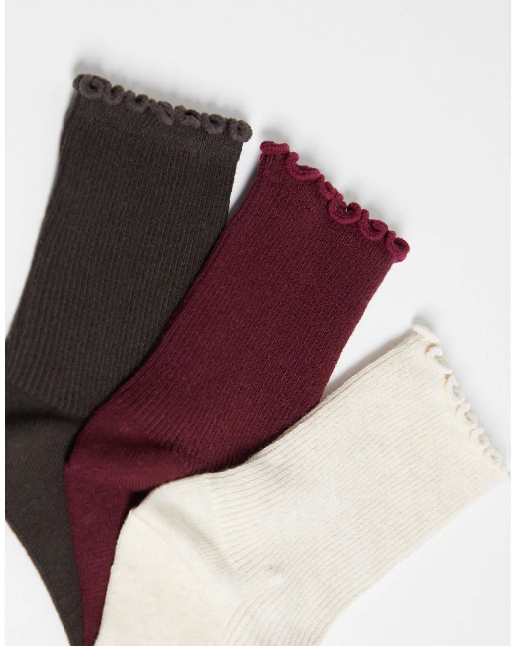 ONLY White 3 Pack Socks