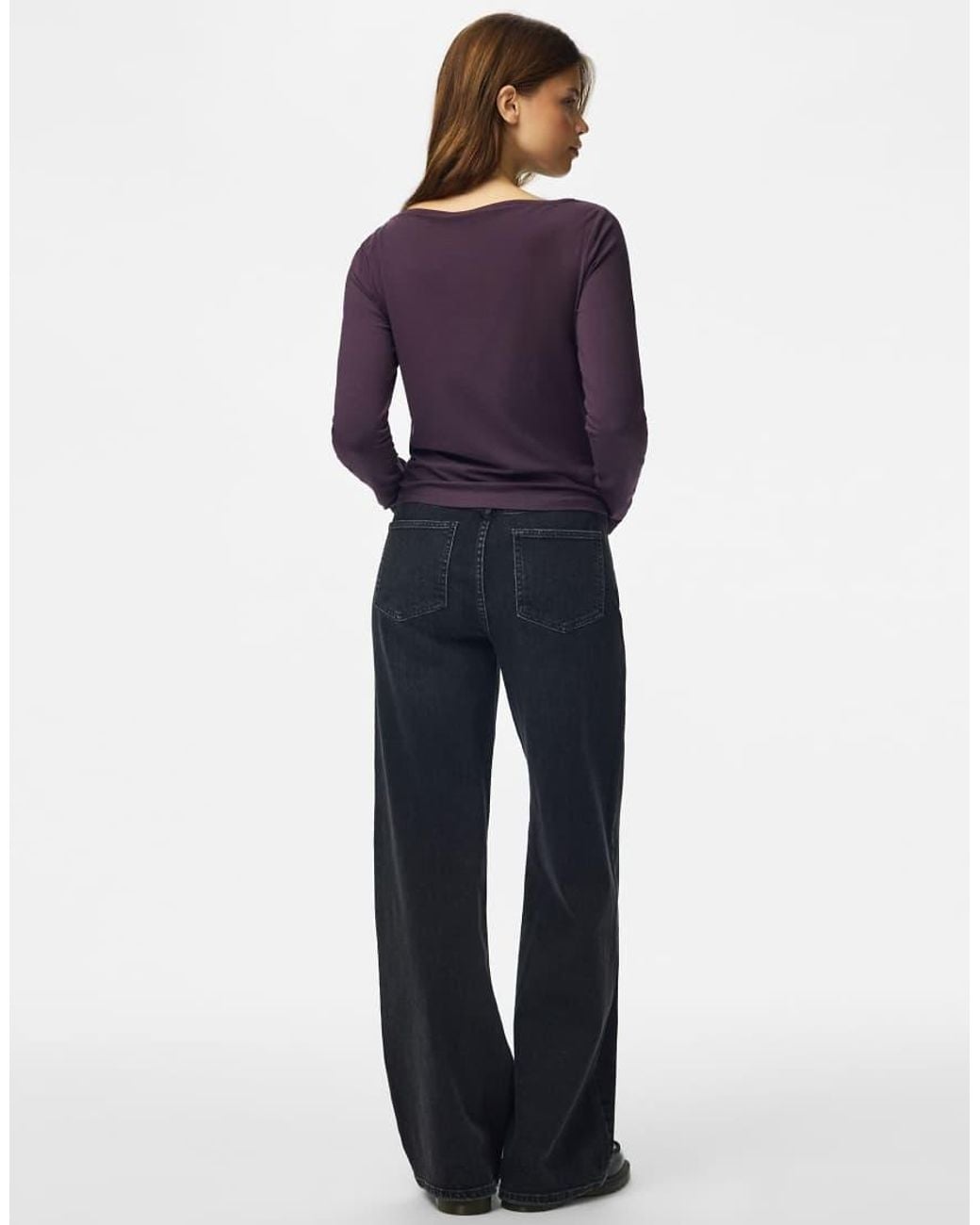 Pieces Purple Long Sleeved Top