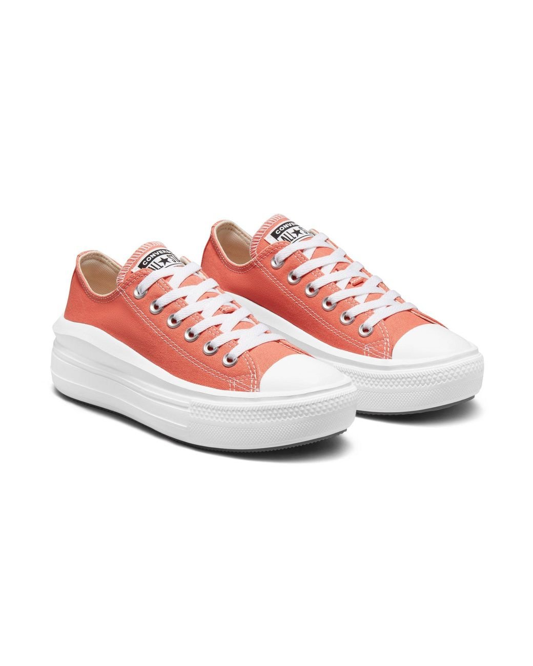 Converse Chuck Taylor All Star Ox Move Canvas Platform Sneakers in Orange |  Lyst