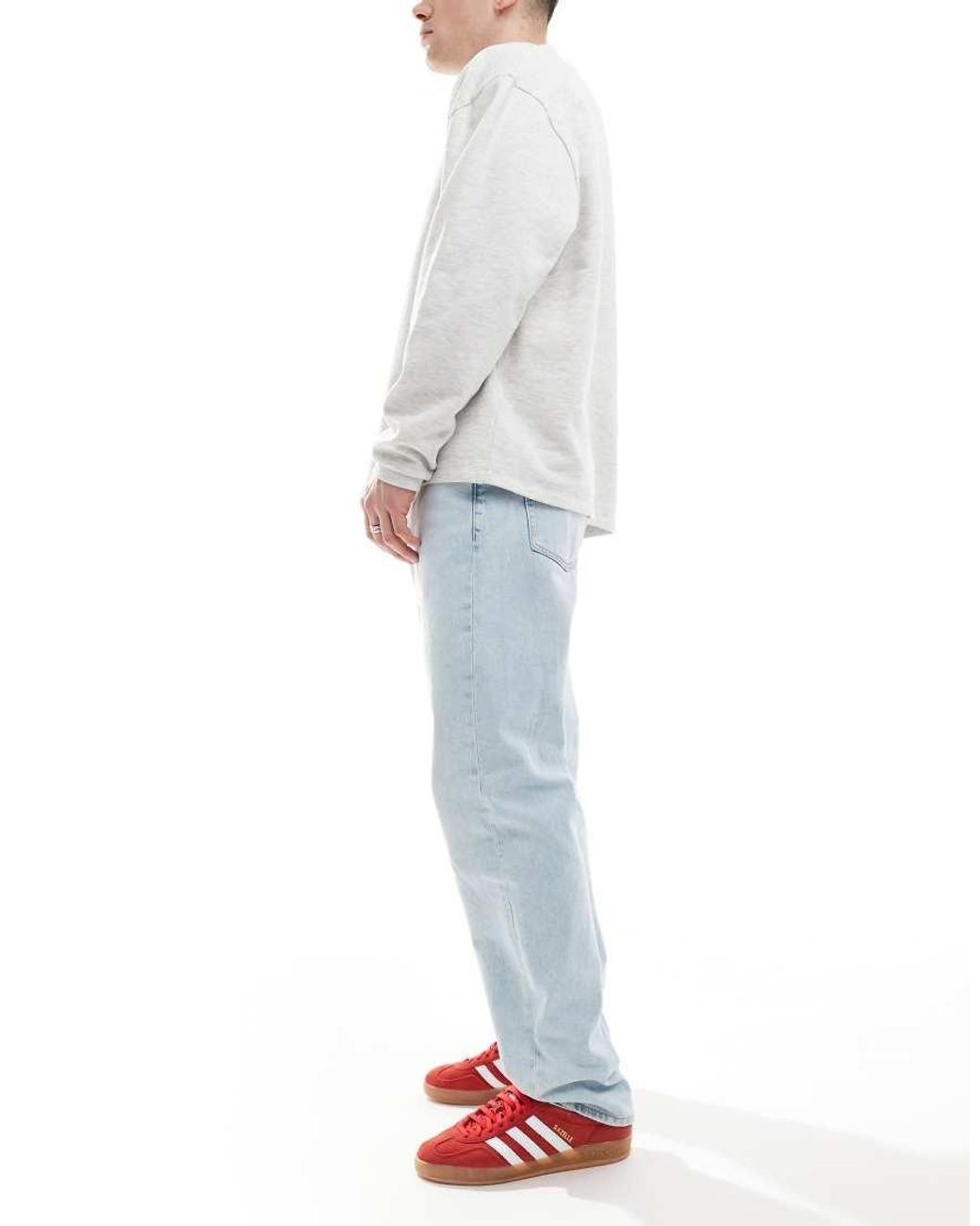 Only & Sons White Edge Straight Jeans for men