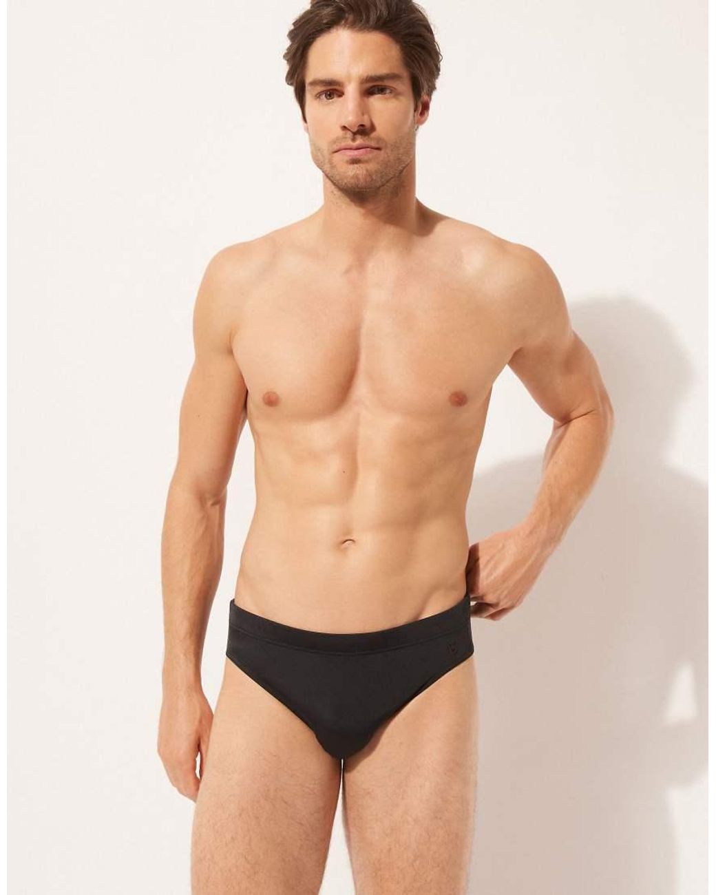 Calzedonia Black Swim Briefs Rio for men