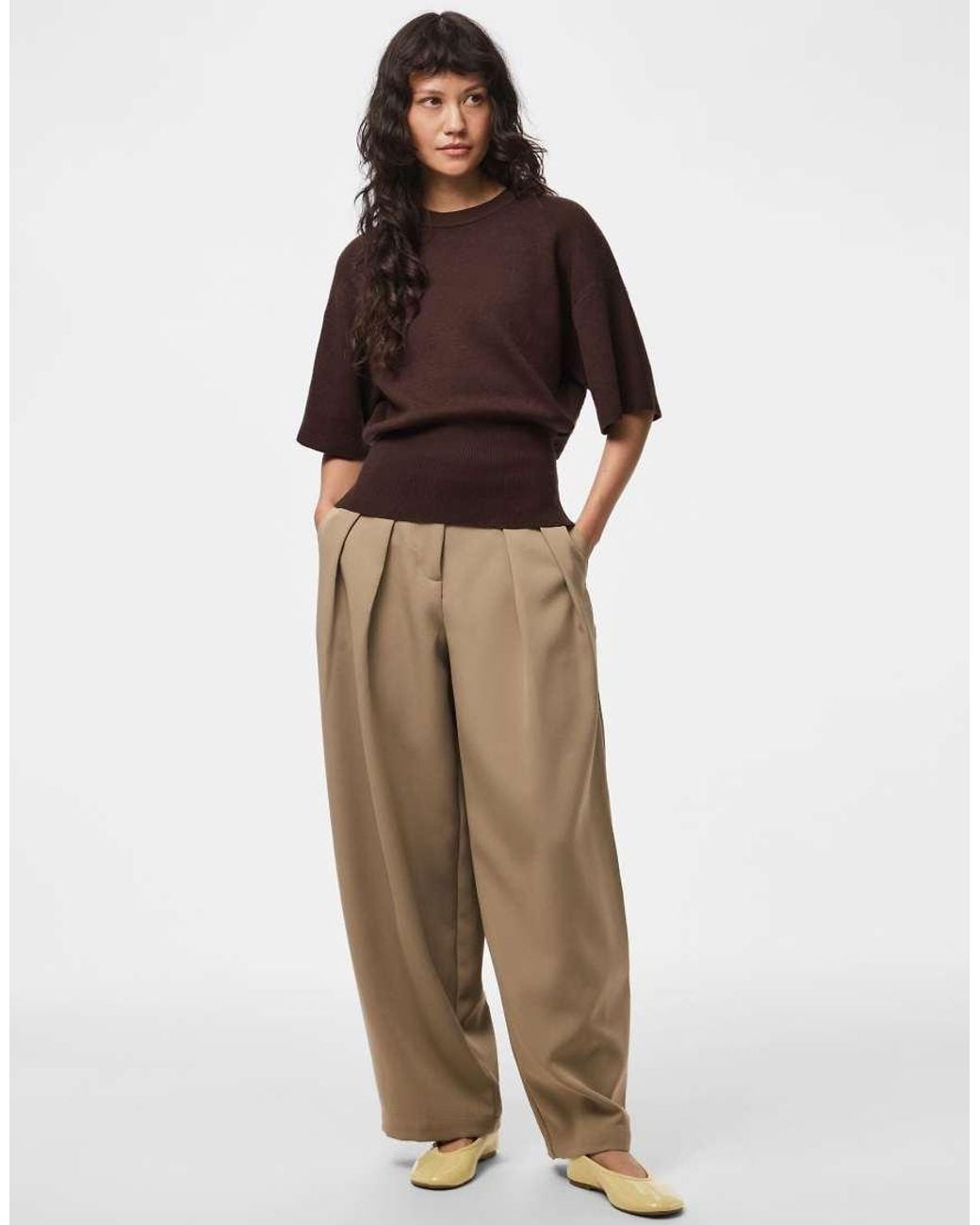 Pieces Brown T-shirt