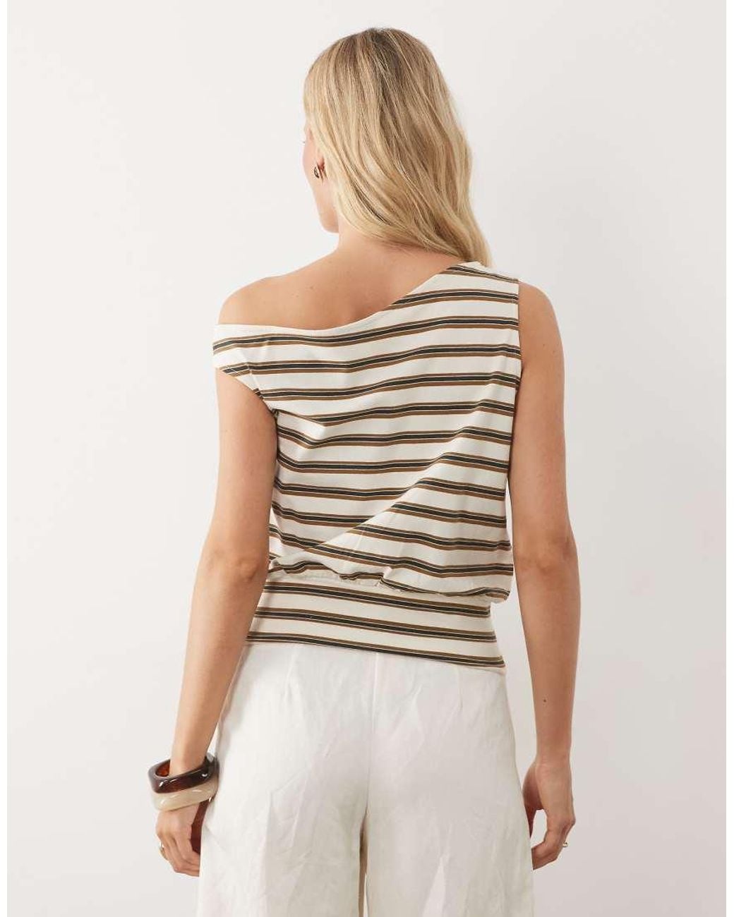 ASOS Natural Off Shoulder Top