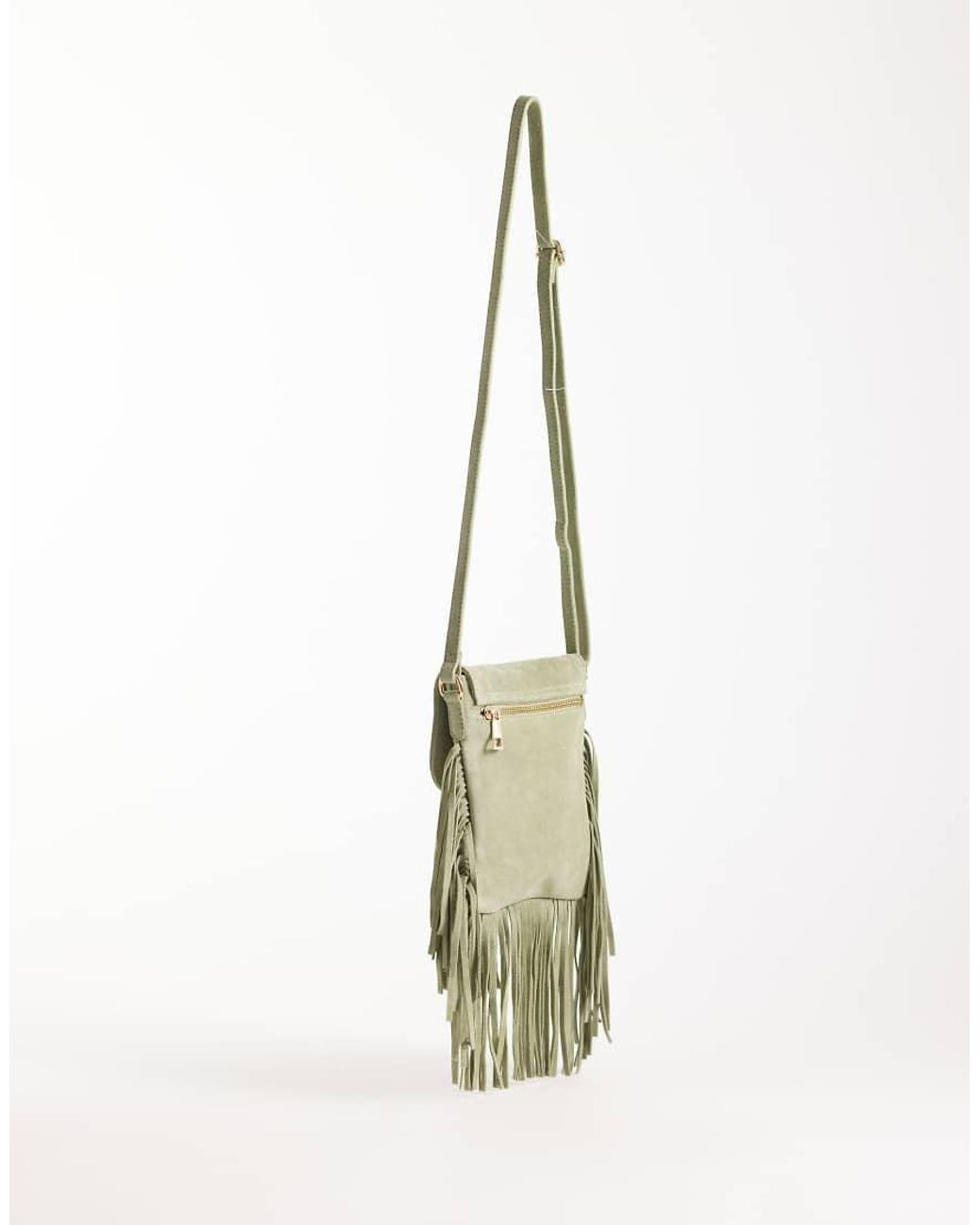 ASOS Multicolor Suede Fringe Crossbody Bag