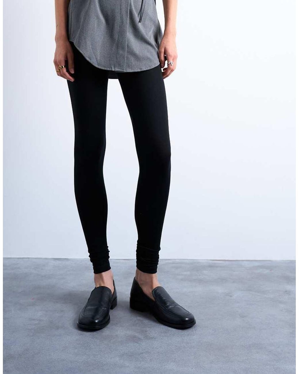 TOPSHOP Black Basic Ankle Legging