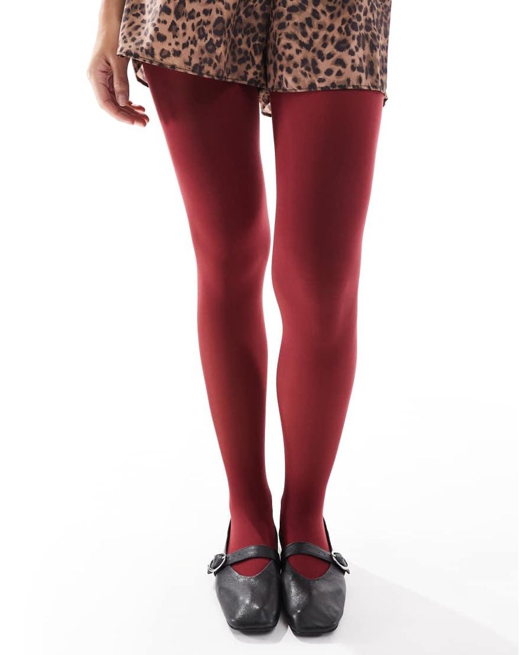 Lindex Red 50 Denier Super Stretch Tights