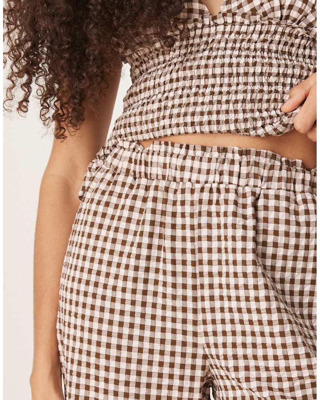 ASOS Natural Wide Leg Trouser