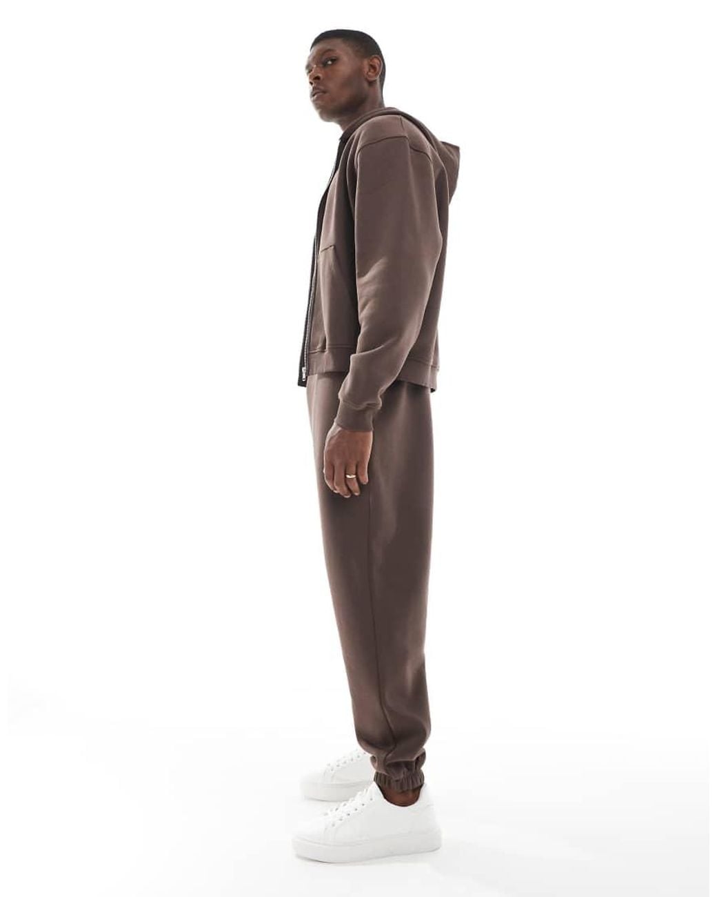 ASOS Brown Essentials Relaxed Trackies for men