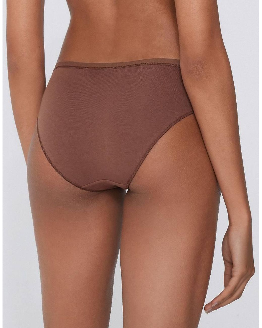 Tezenis Brown Cotton Knickers