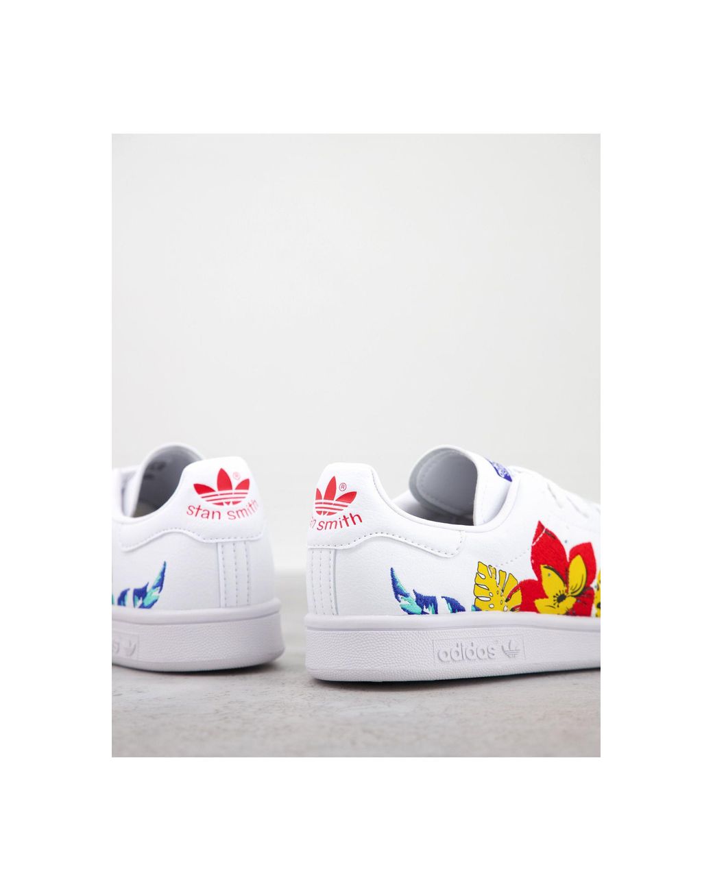 Stan smith - baskets durables à fleurs adidas Originals en coloris Blanc |  Lyst