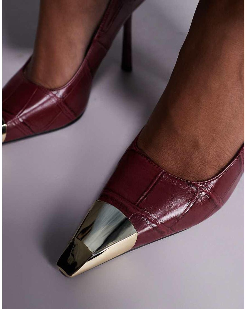 Public Desire Blue Rotate Heeled Pumps