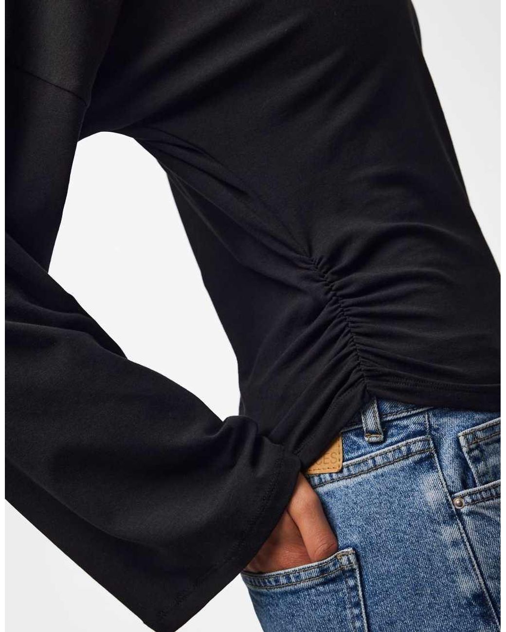 Pieces Black Long Sleeved Top