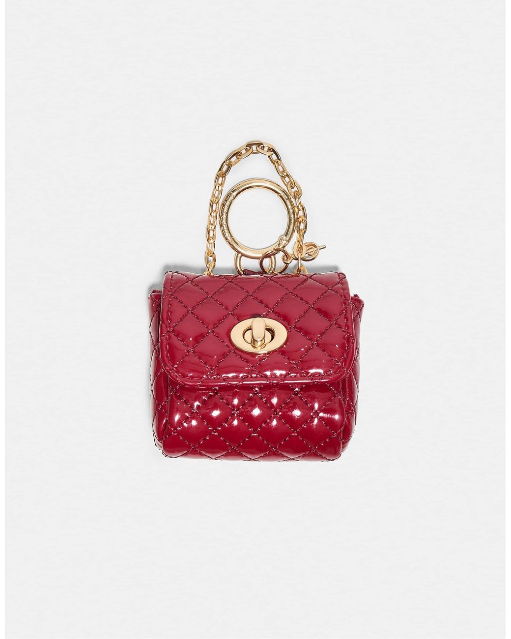 Stradivarius Red Gesteppte mini-tasche mit charm