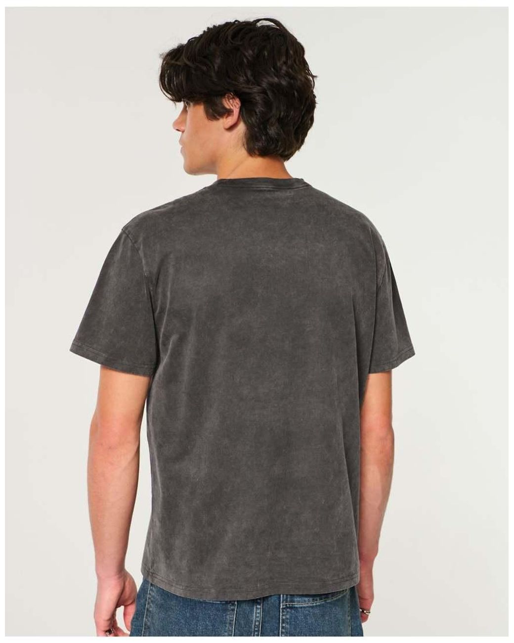 Hollister Gray Relaxed Tom And Jerry Graphic Tee for men