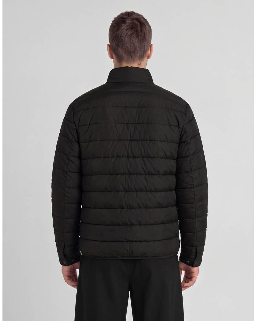 Lyle & Scott Black Mid Jackets Quilted Puffer Jacket for men
