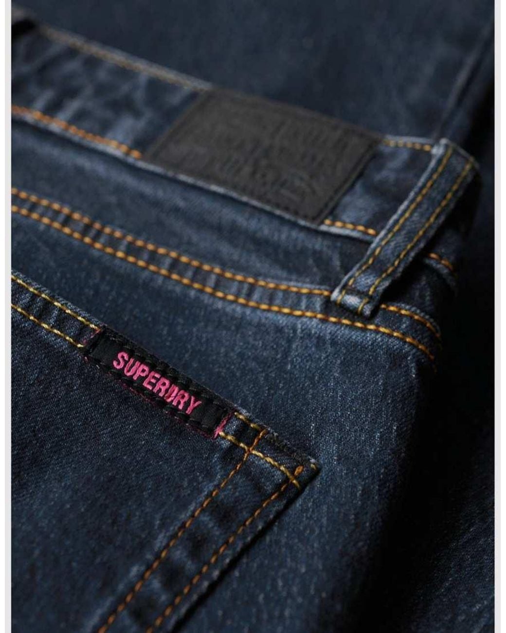 Superdry White Vintage Mid Rise Slim Flare Jeans