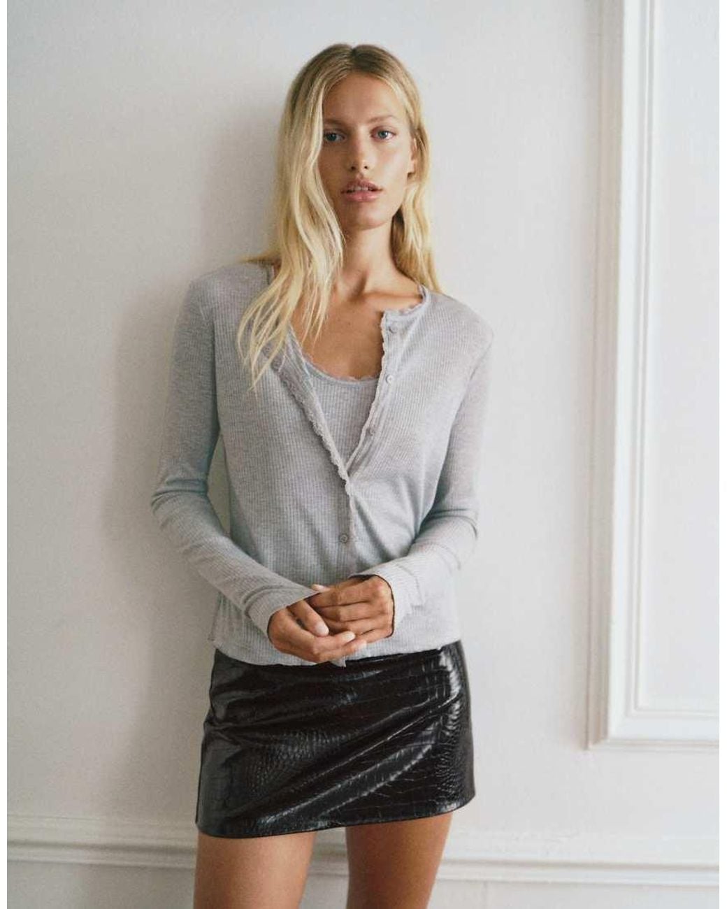 Top Doppio di Pull&Bear in Gray