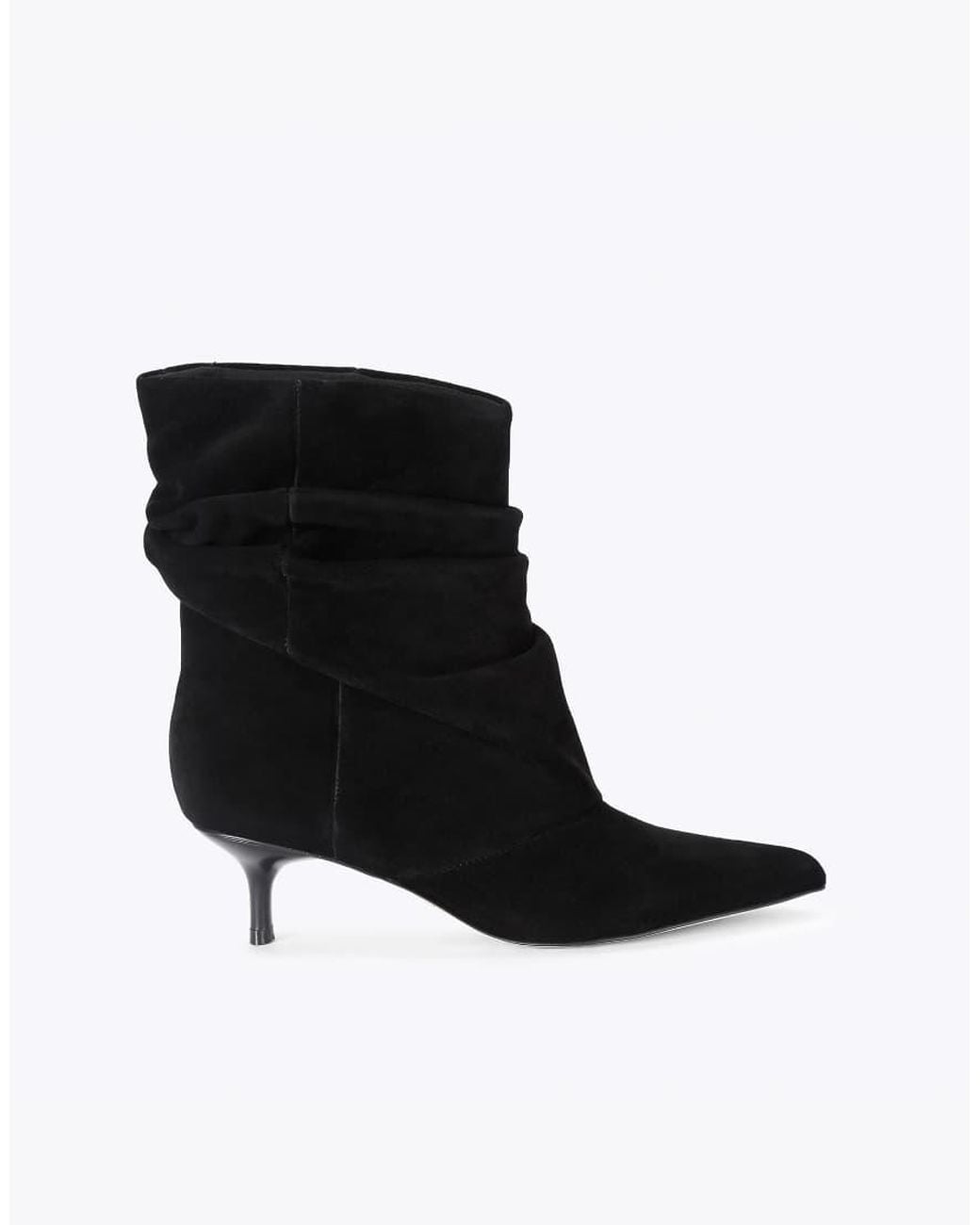 Steve Madden Black Flux Suede Mid Ankle Boots