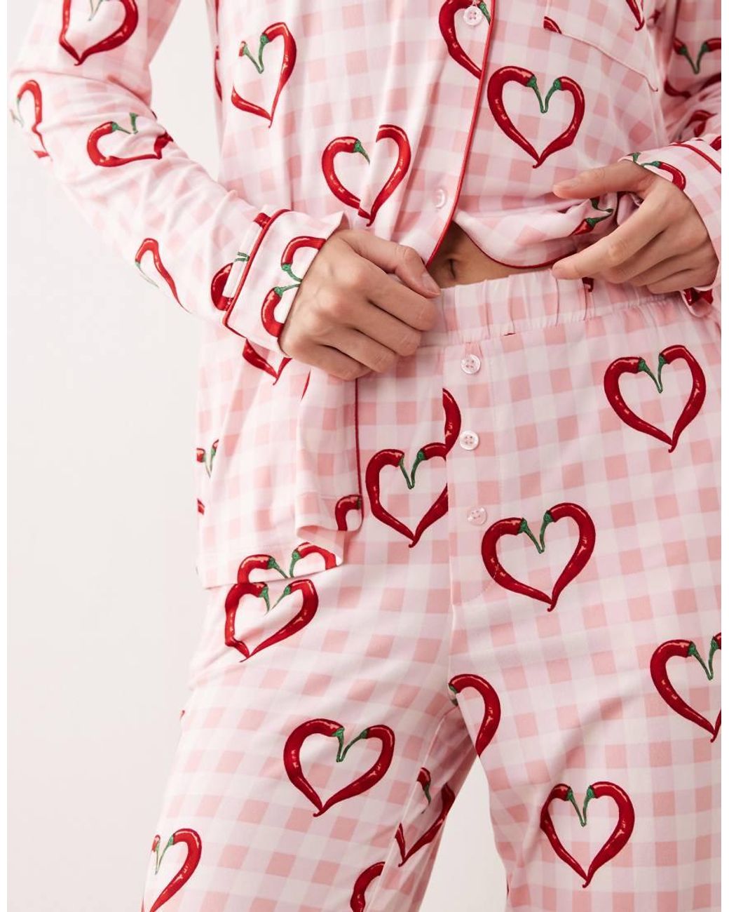 Chelsea Peers Pink Long Pajama Set