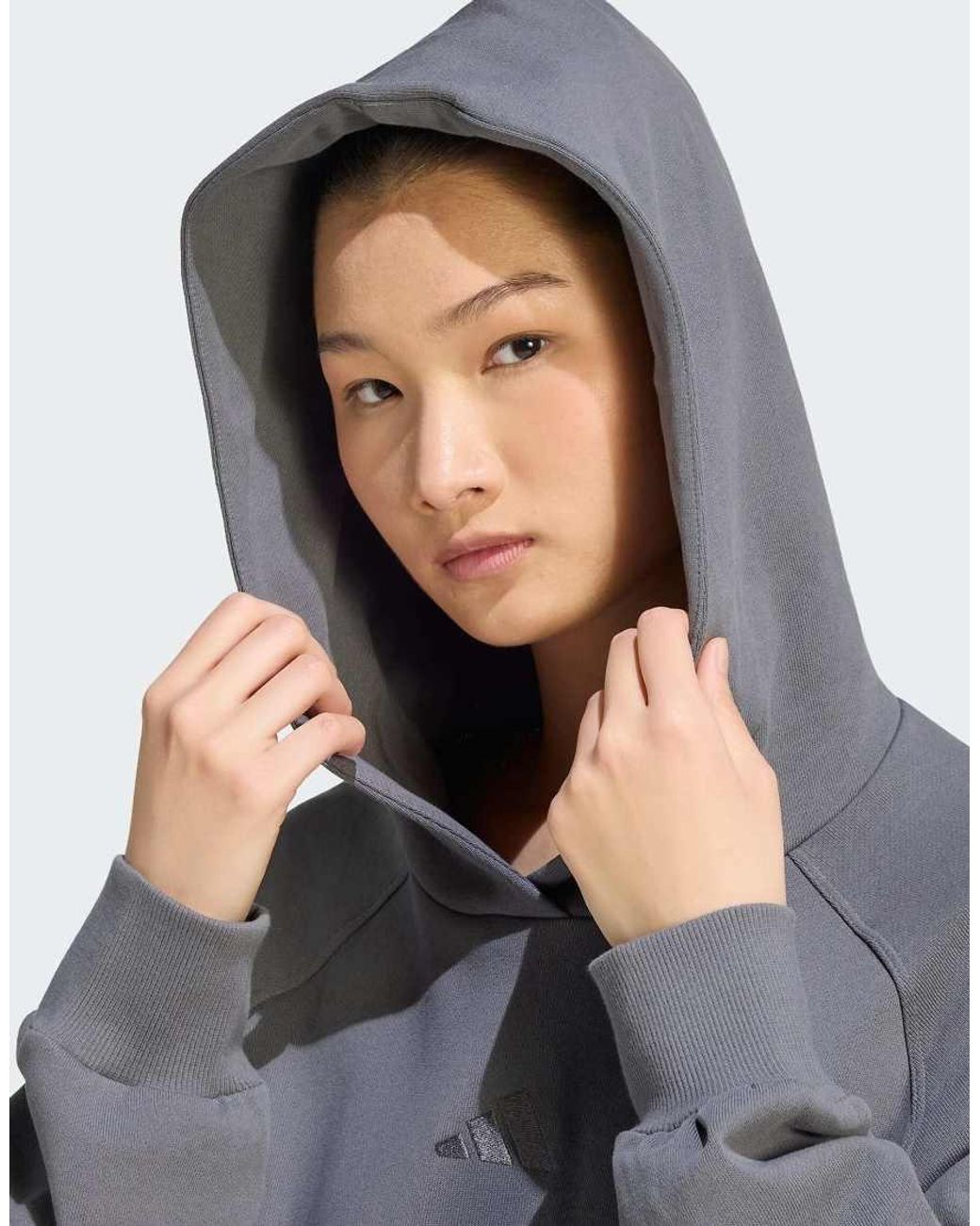 Adidas Originals Gray Adidas Kit Small Logo Hoodie