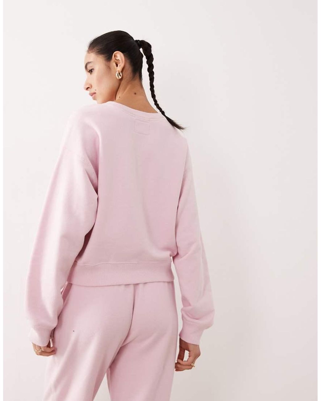 Abercrombie & Fitch Pink Ypb Crewneck Terry Sweatshirt Co-Ord