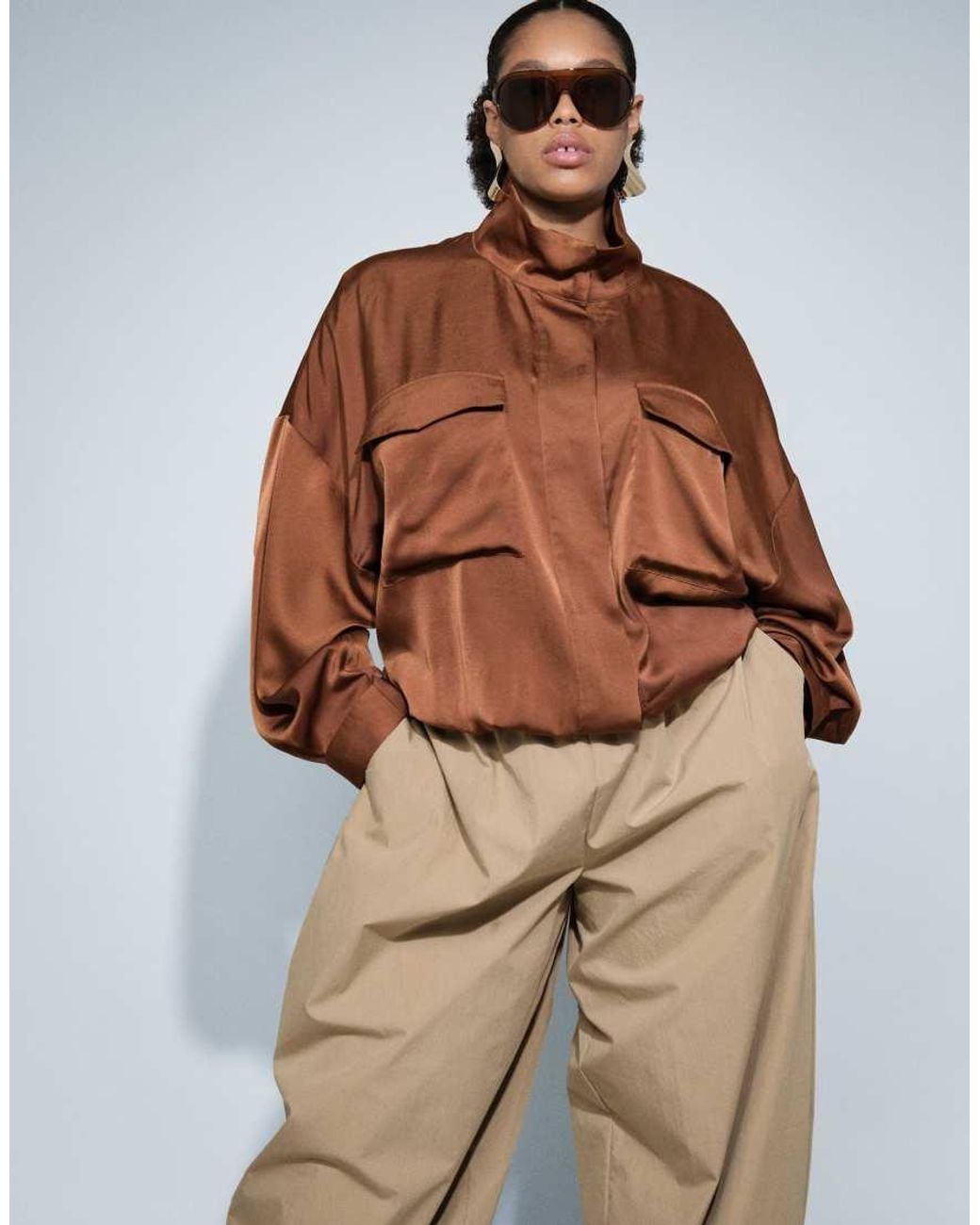 ASOS Natural Asos Design Curve Cotton/nylon Blend Pull-on Balloon Pants