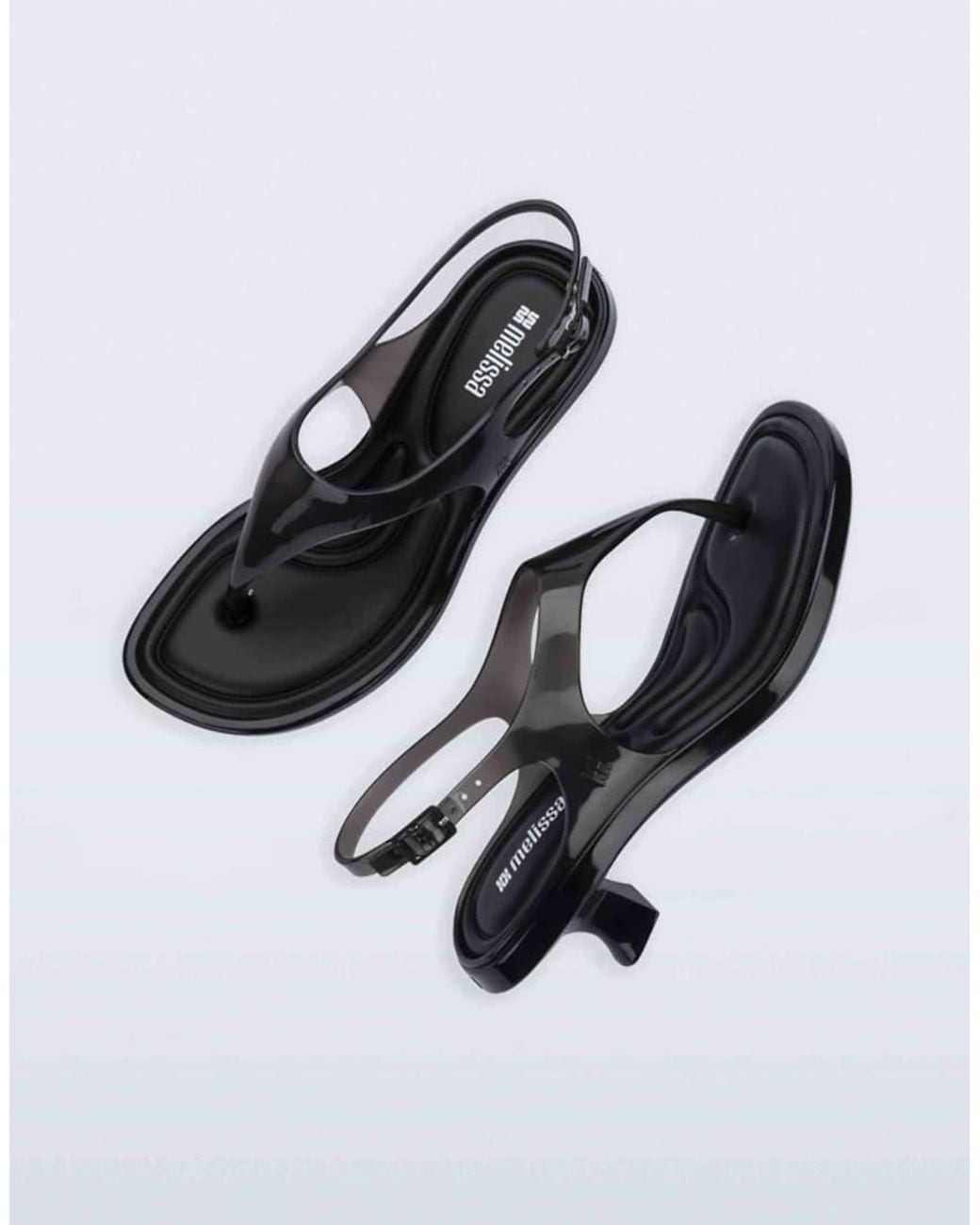 Melissa Black Kitten Heel Sandal