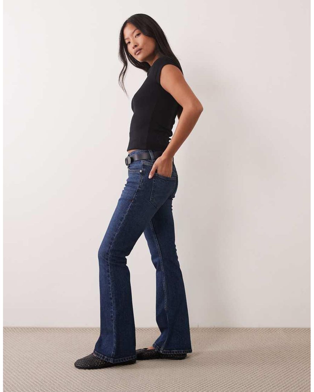ASOS Blue Asos Design Petite Bootcut Flare Jean