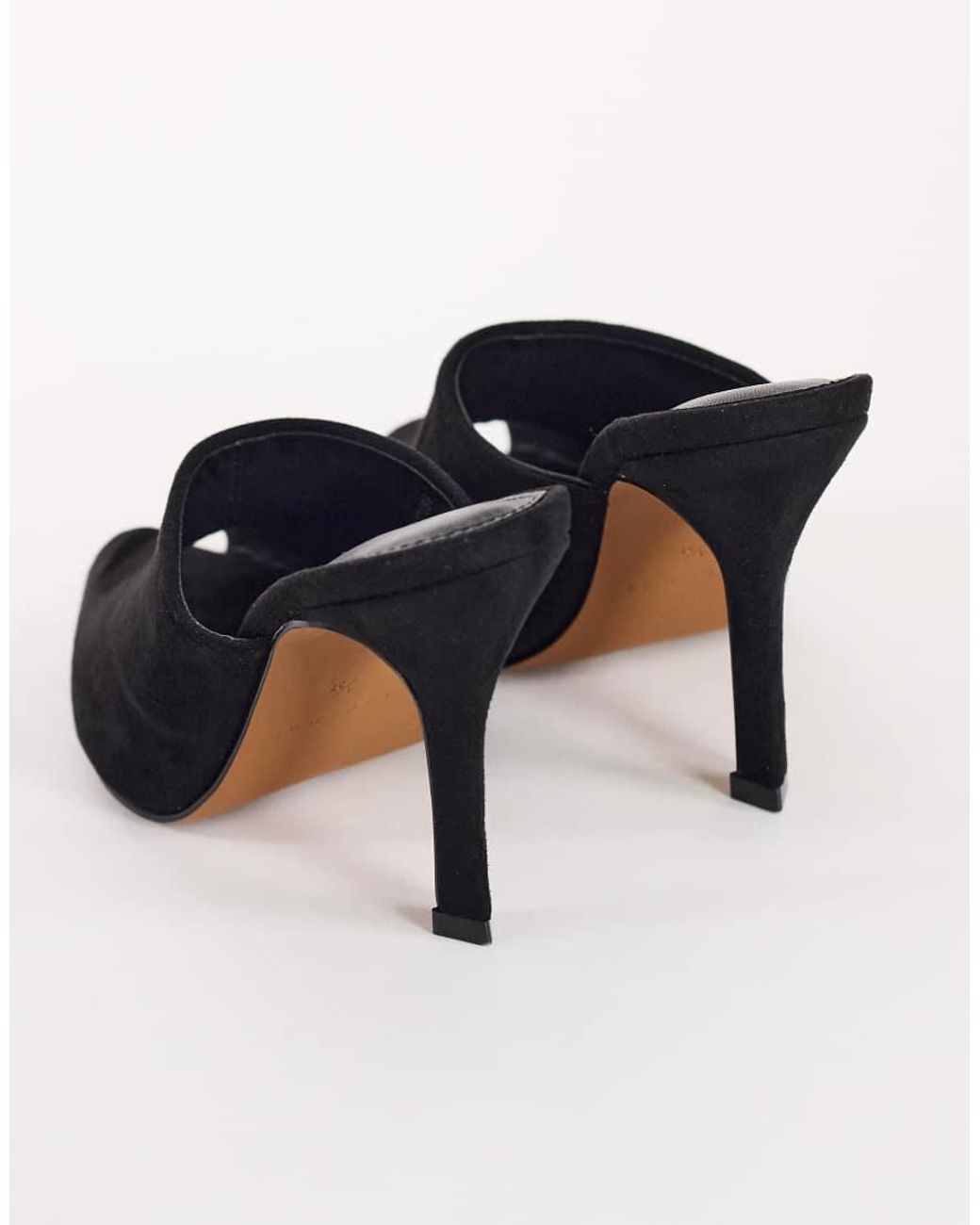 TOPSHOP Blue Winona High Vamp Peep Toe Heeled Sandal