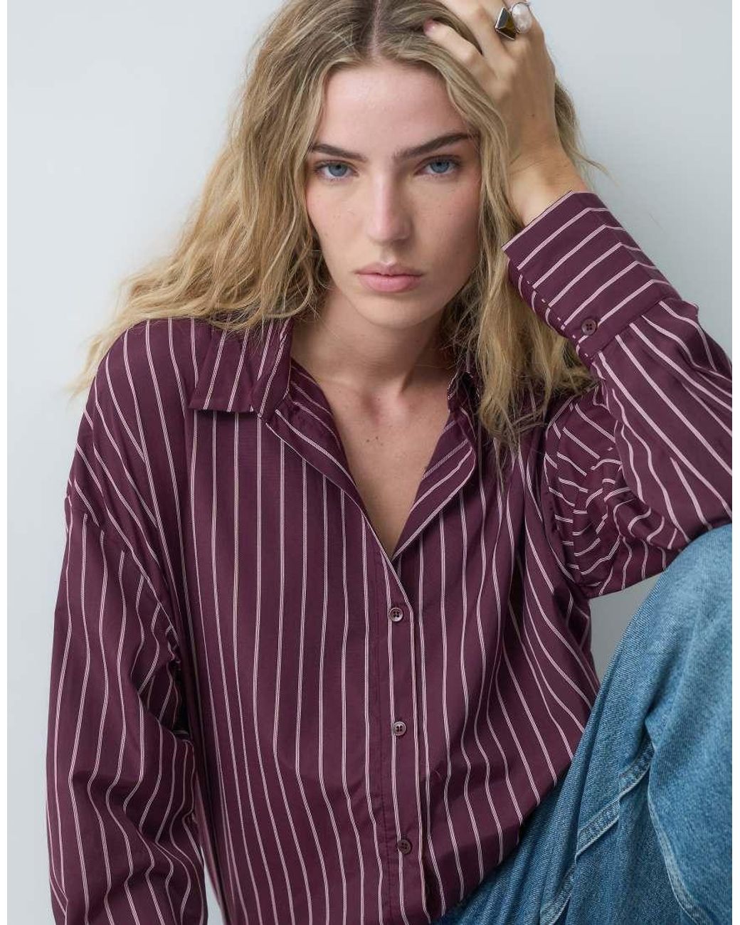 ONLY Red Long Sleeve Shirt