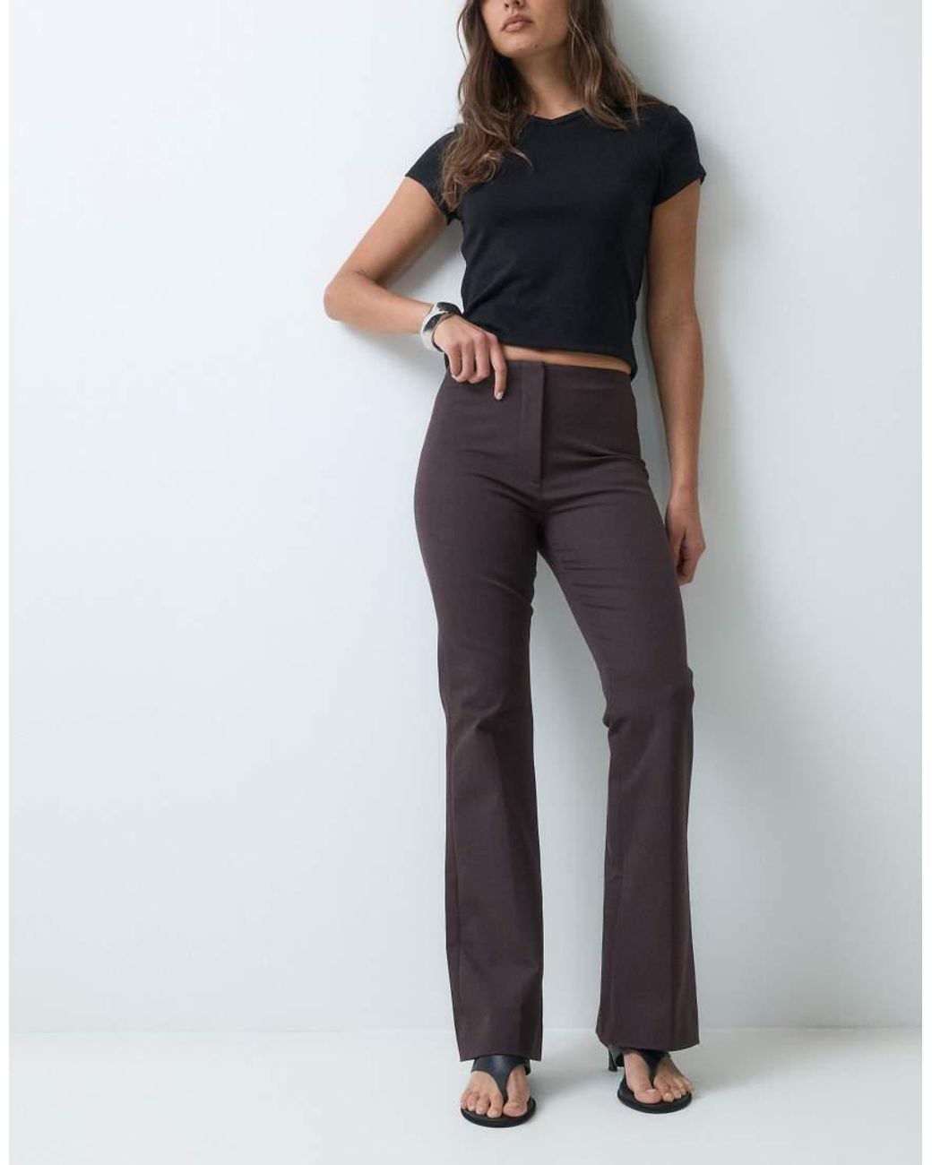 Abercrombie & Fitch Black Curve Love High Rise Wide Leg Jeans