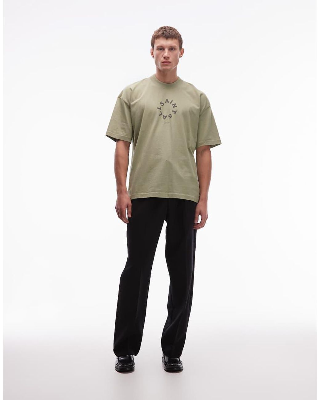AllSaints Gray Tierra Oversized T-shirt